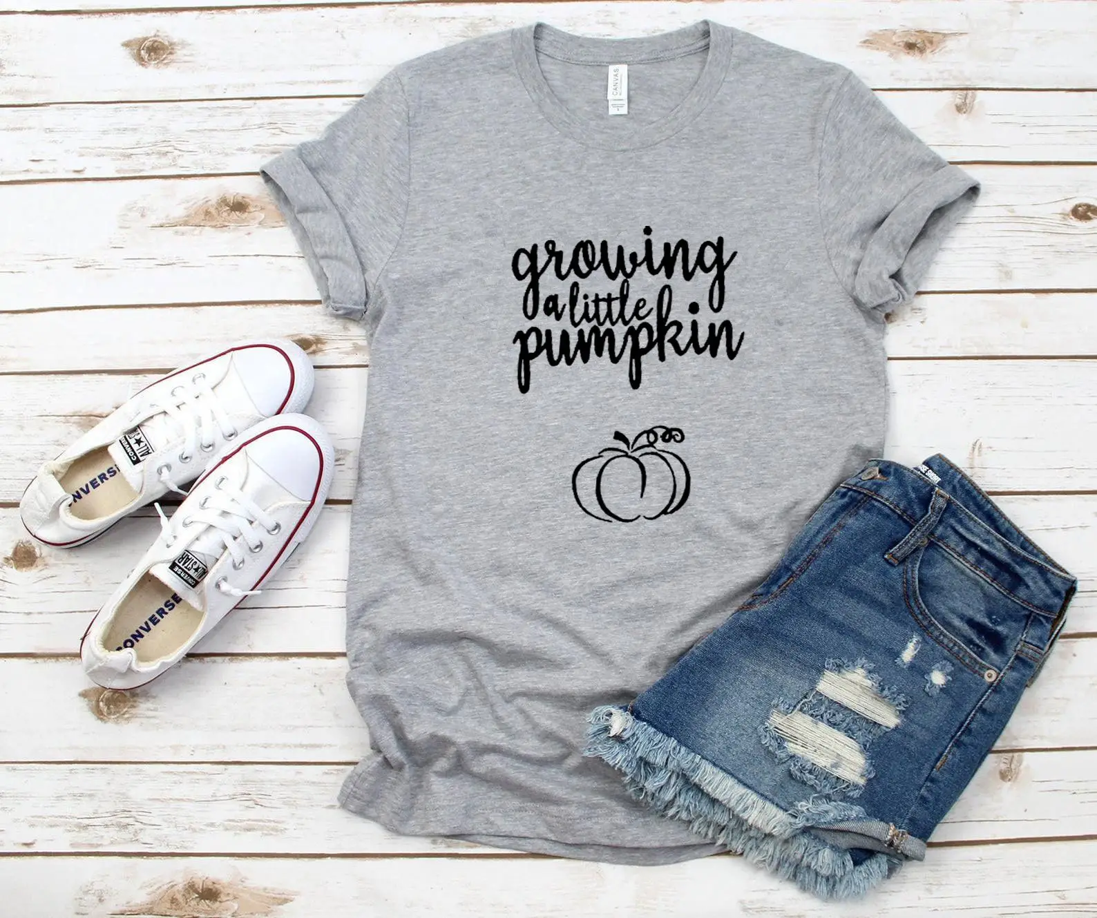 Halloween Growing Pumpkin T-Shirt Yellow Short Sleeve