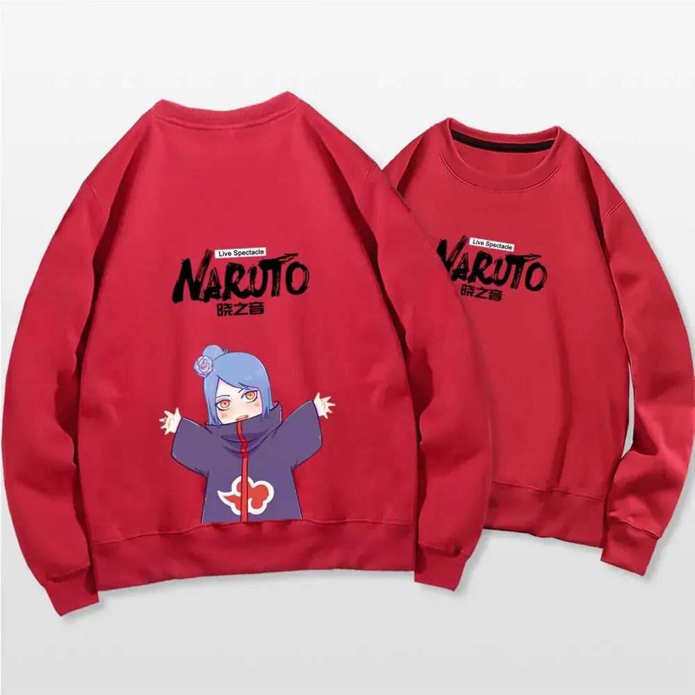 Naruto Anime Couple Sweatshirt Pink Spring Autumn - Image 12
