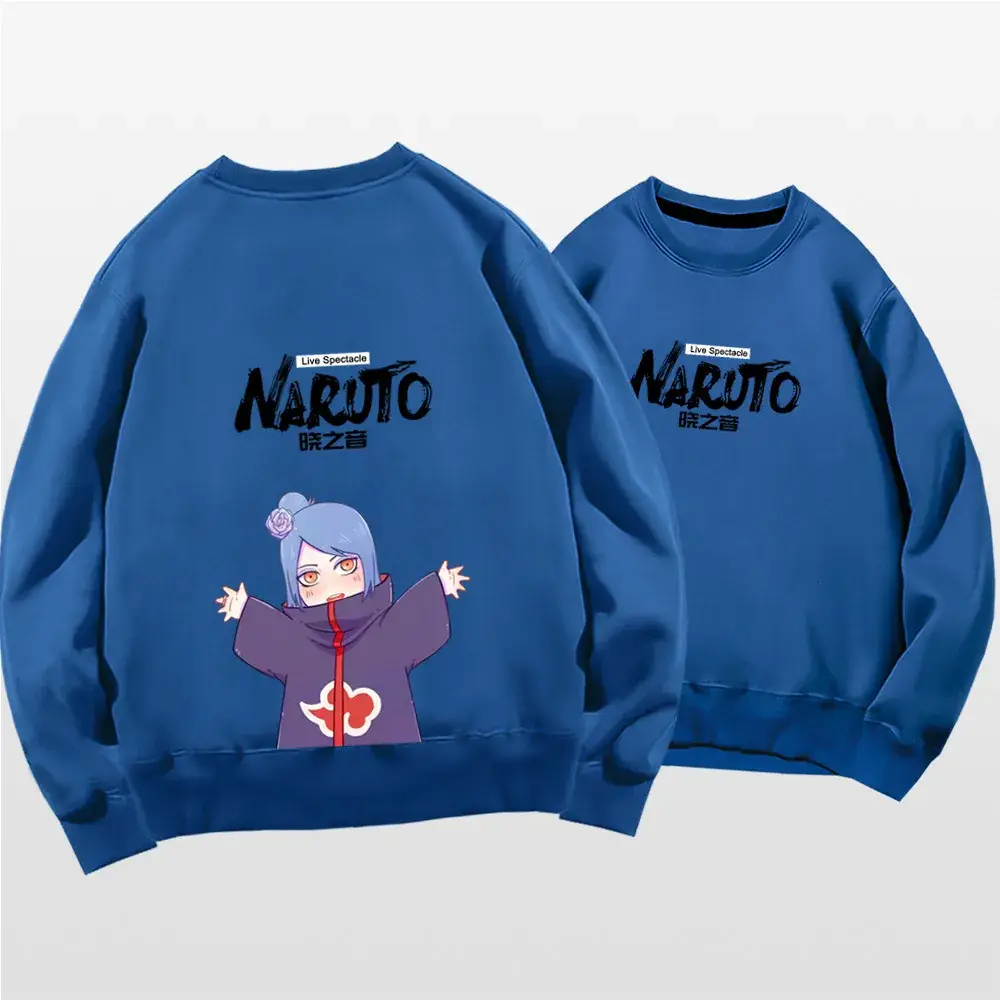 Naruto Anime Couple Sweatshirt Pink Spring Autumn - Image 13