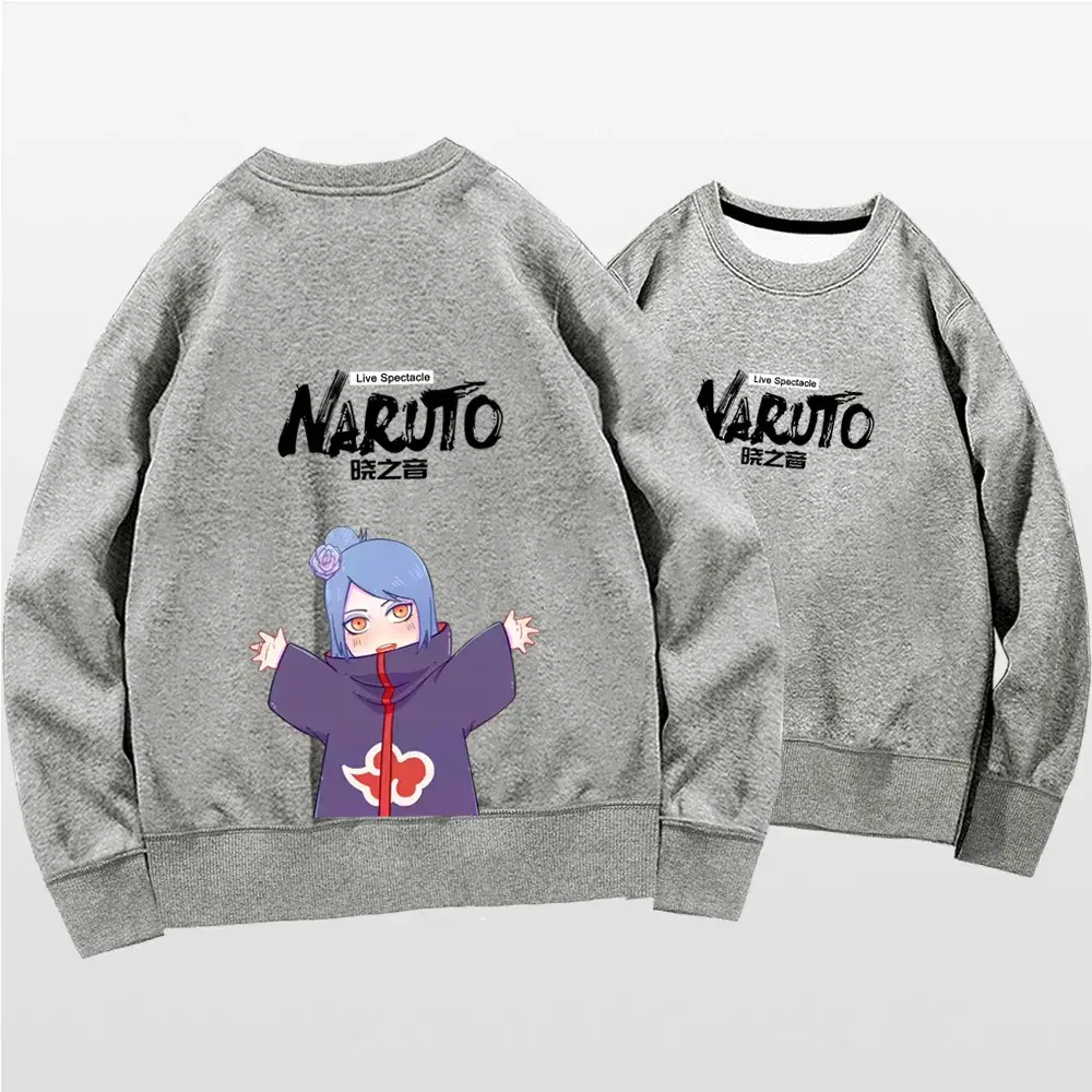 Naruto Anime Couple Sweatshirt Pink Spring Autumn - Image 14