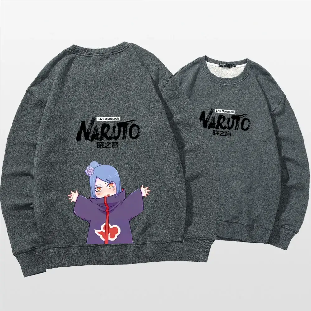 Naruto Anime Couple Sweatshirt Pink Spring Autumn - Image 16