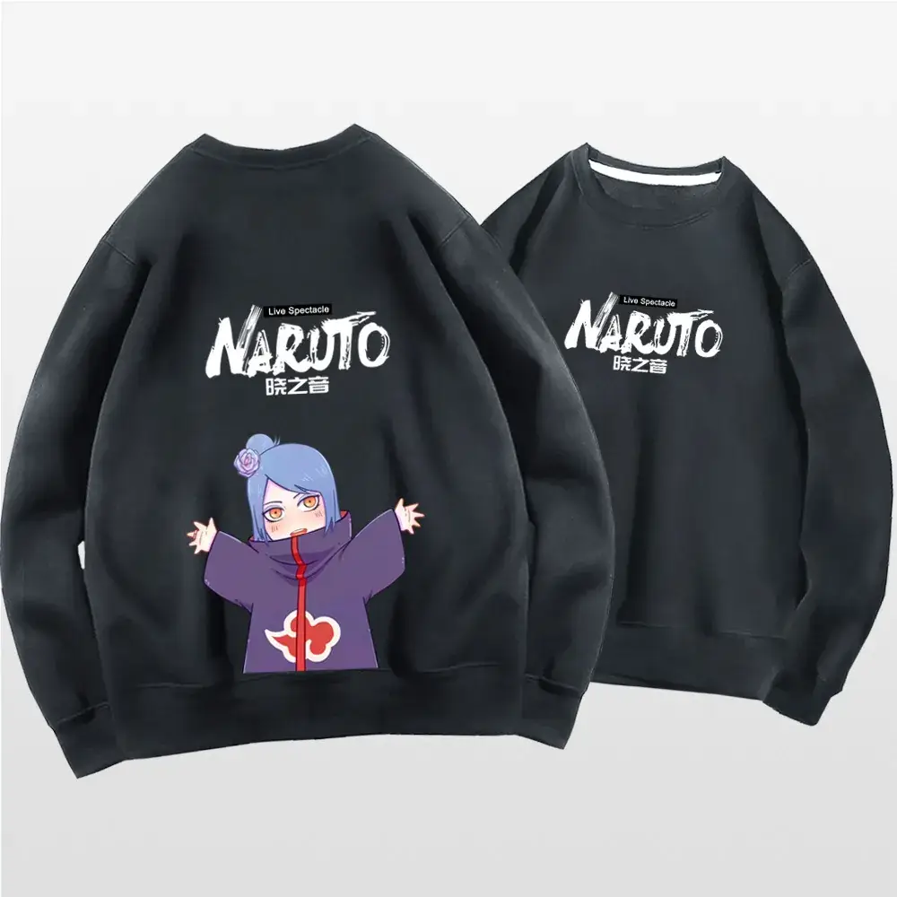 Naruto Anime Couple Sweatshirt Pink Spring Autumn - Image 17