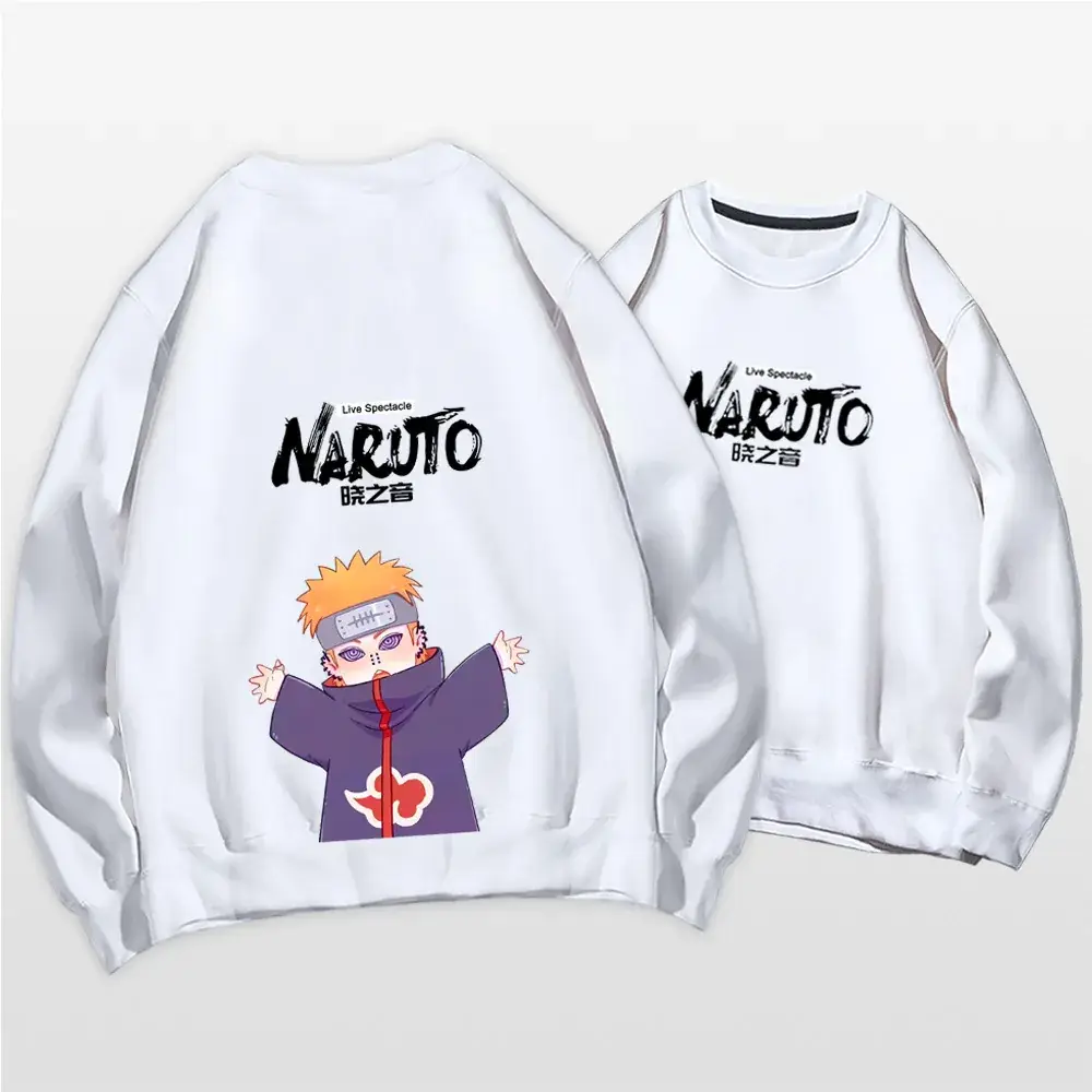 Naruto Anime Couple Sweatshirt Pink Spring Autumn - Image 2
