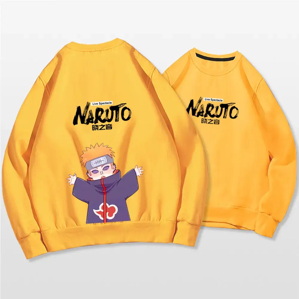 Naruto Anime Couple Sweatshirt Pink Spring Autumn - Image 3