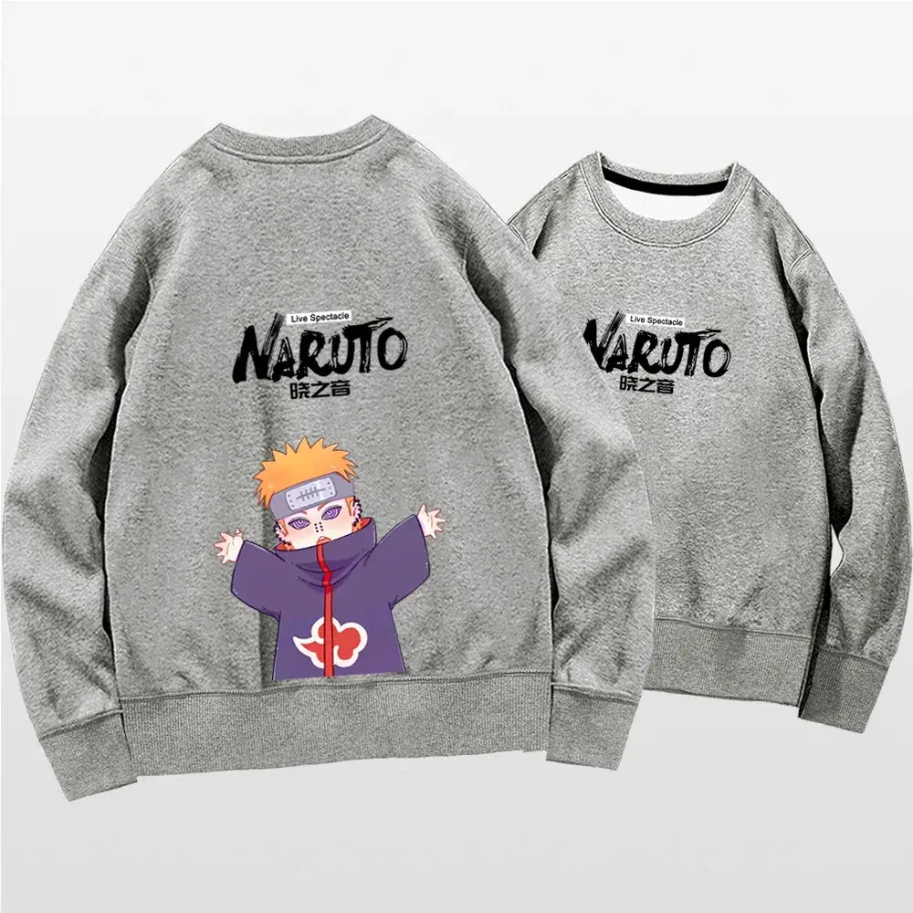Naruto Anime Couple Sweatshirt Pink Spring Autumn - Image 6