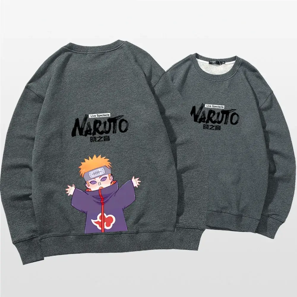 Naruto Anime Couple Sweatshirt Pink Spring Autumn - Image 8