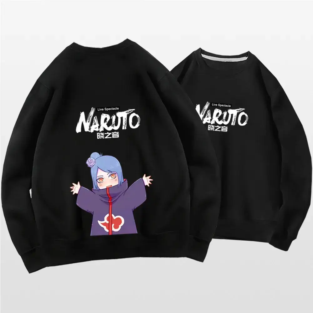 Naruto Anime Couple Sweatshirt Pink Spring Autumn - Image 9
