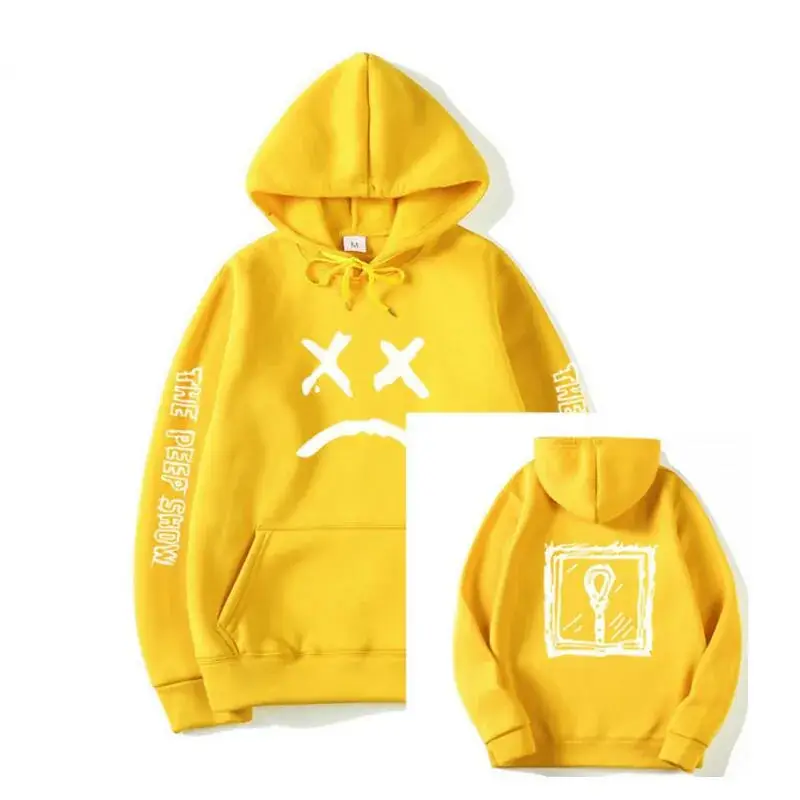 Men Grey Hooded Sweatshirt Set Winter Couple Style - Image 9