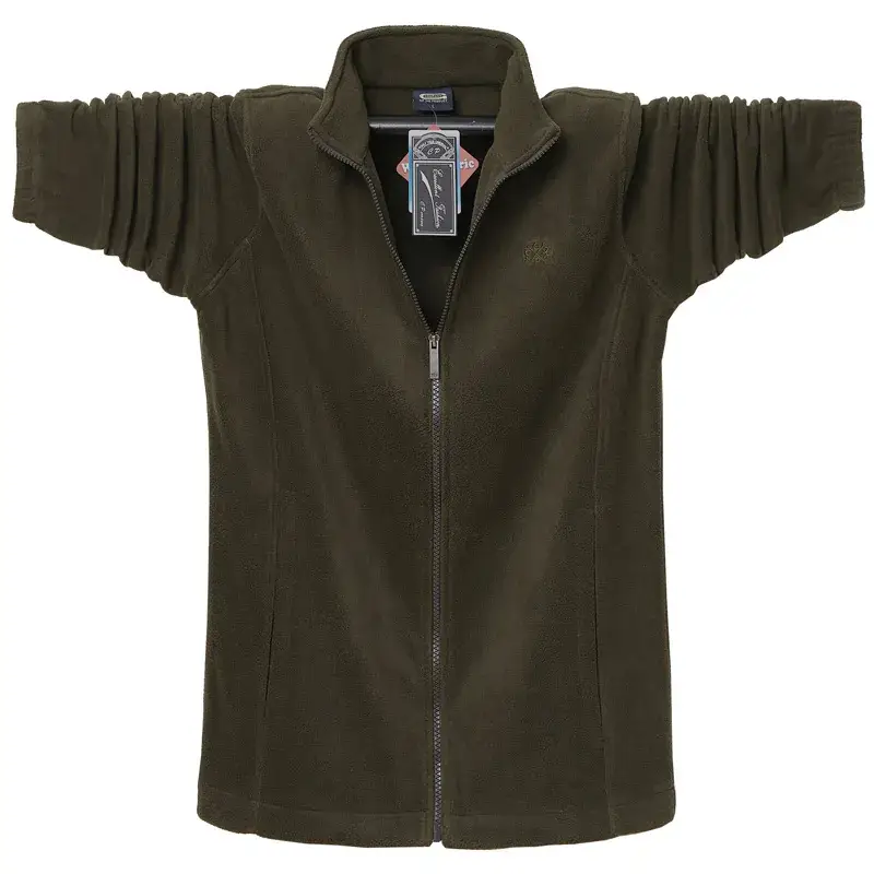 Men Polar Fleece Jacket 320G Zip Front Plus Size - Image 5