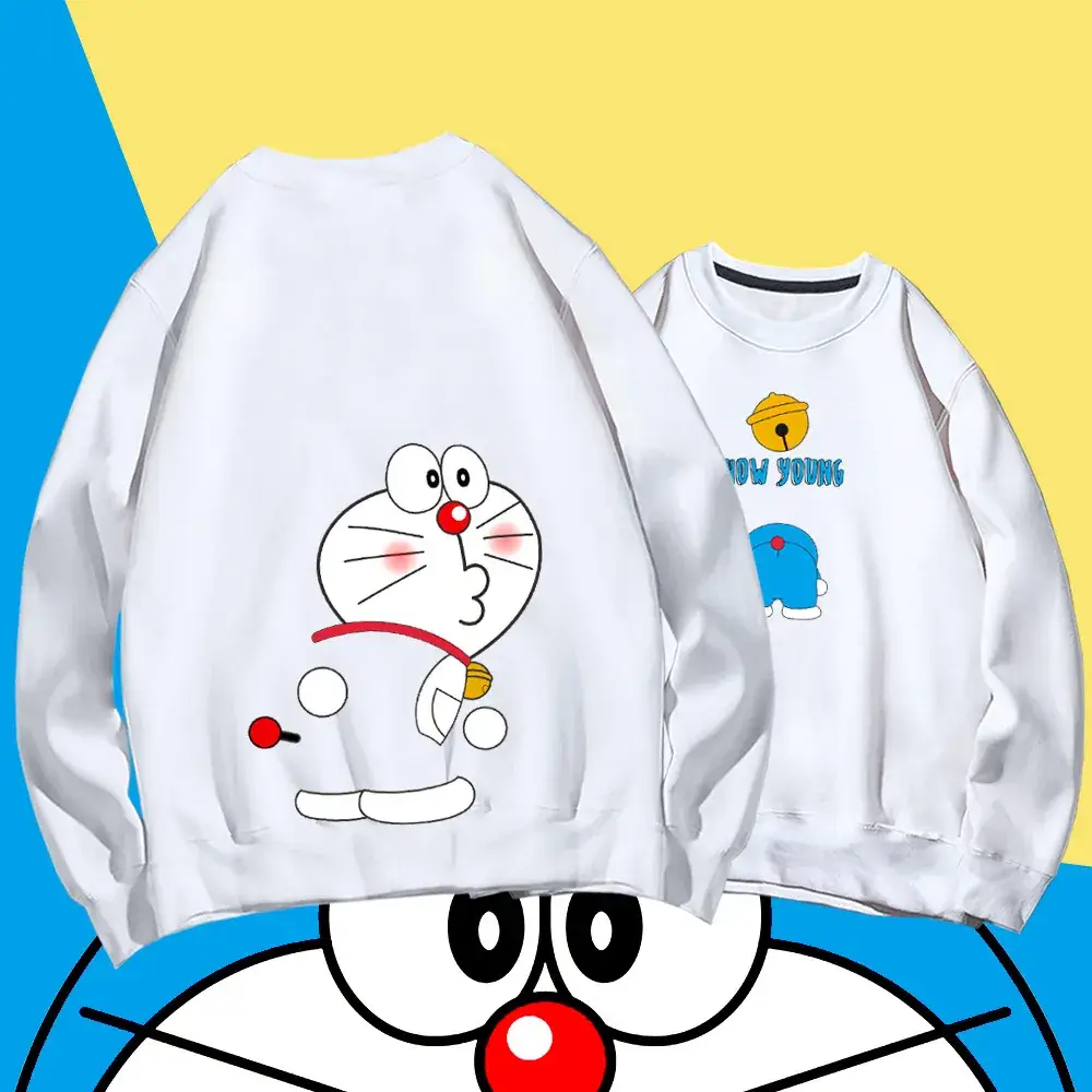 Doraemon Cartoon Sweater for Men Women Black