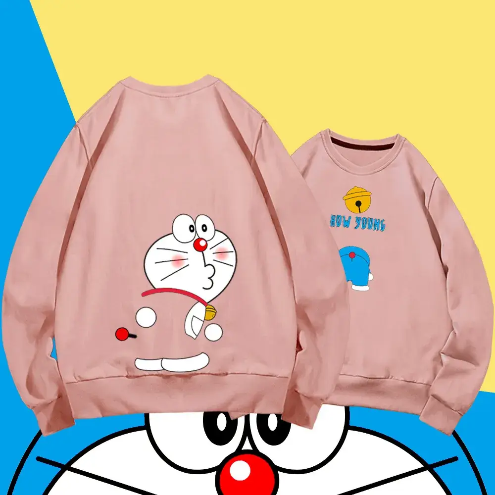 Doraemon Cartoon Sweater for Men Women Black