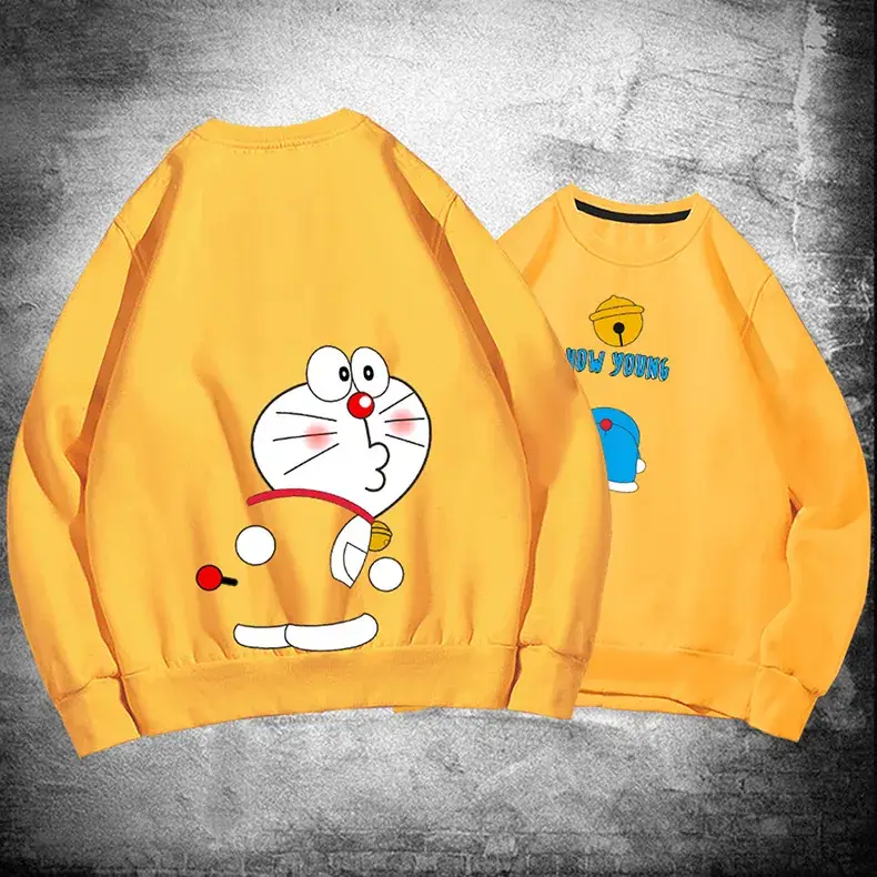Doraemon Cartoon Sweater for Men Women Black
