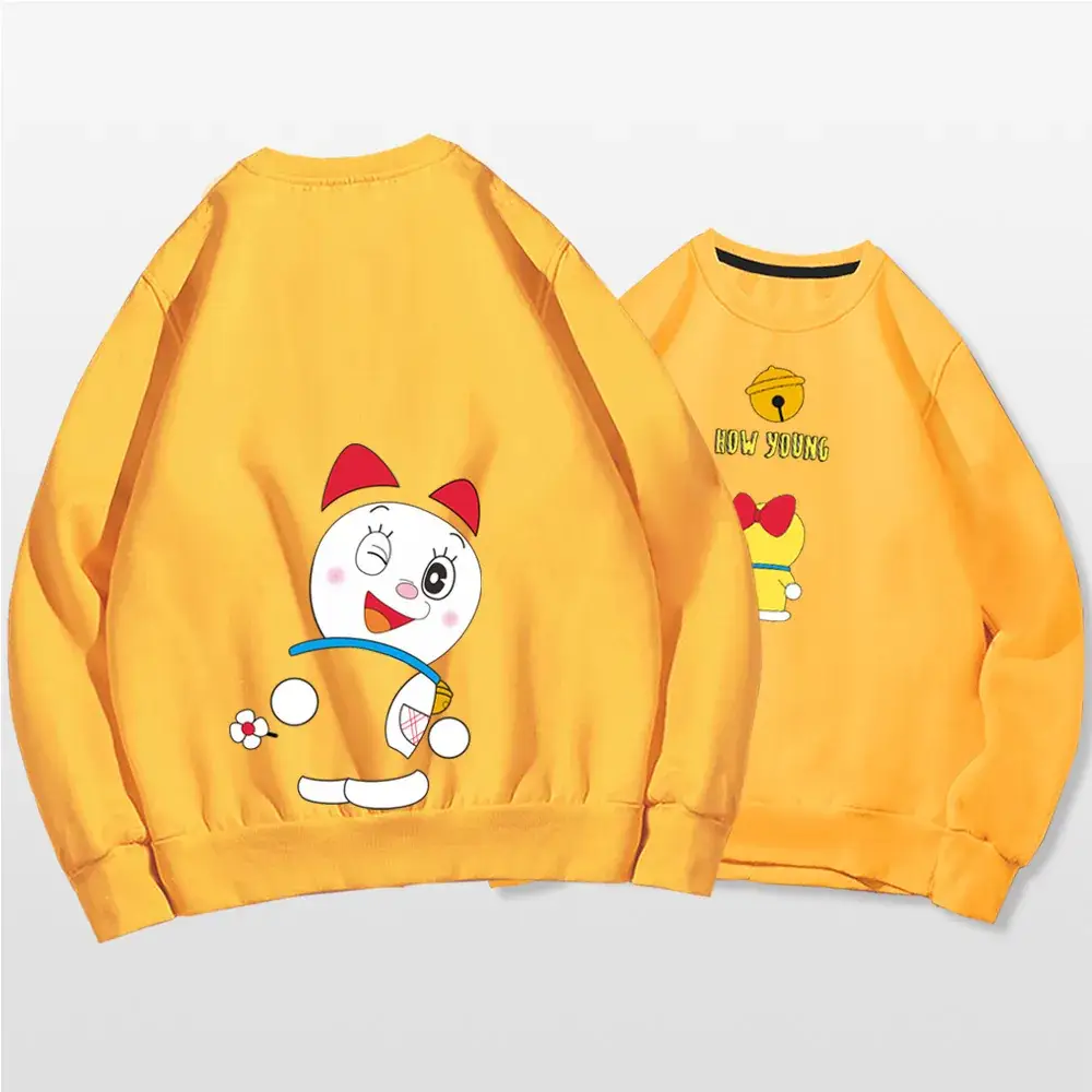 Doraemon Cartoon Sweater for Men Women Black