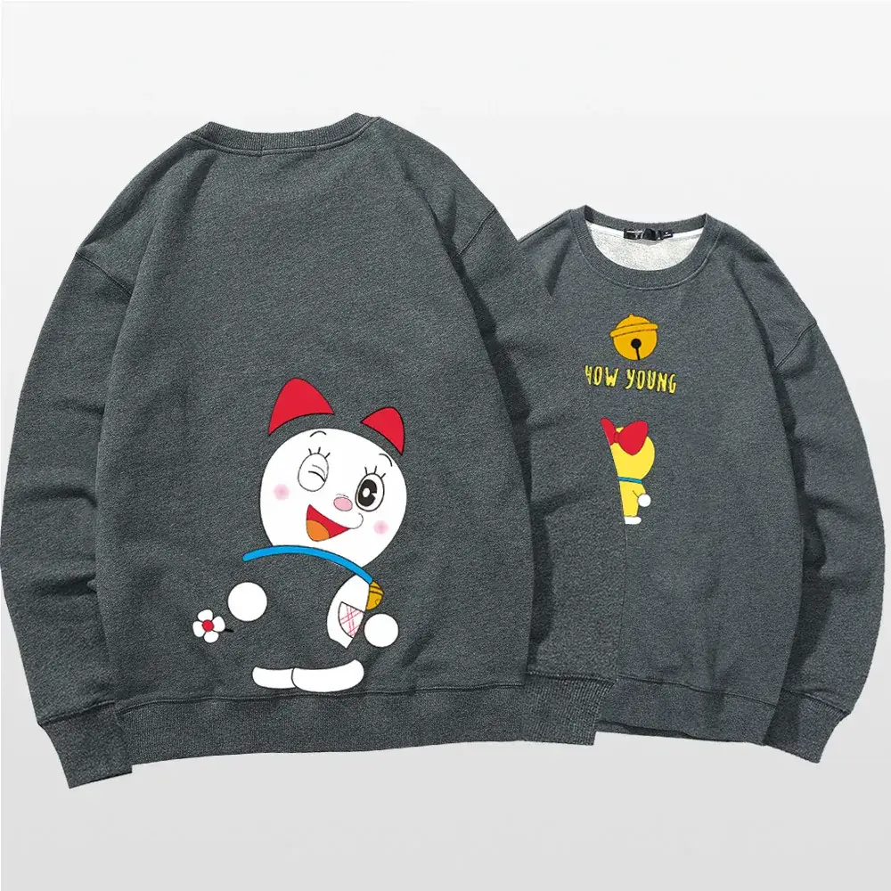 Doraemon Cartoon Sweater for Men Women Black