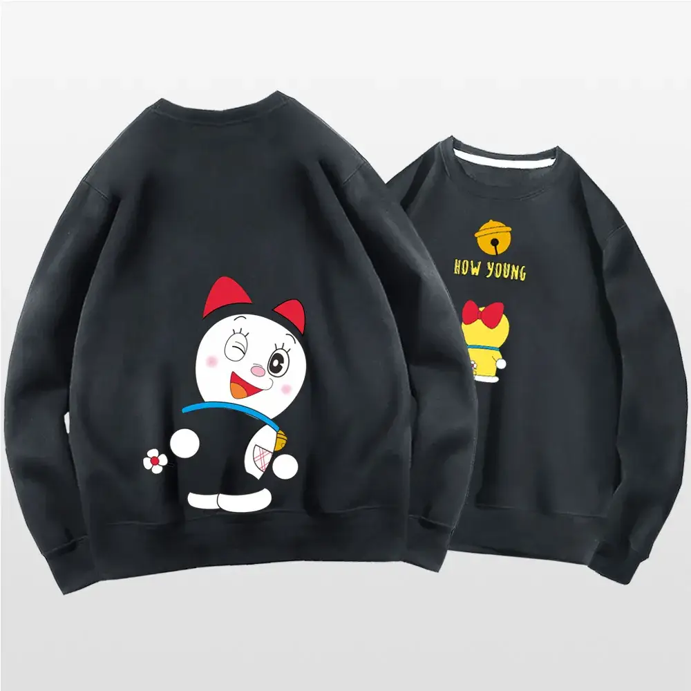 Doraemon Cartoon Sweater for Men Women Black