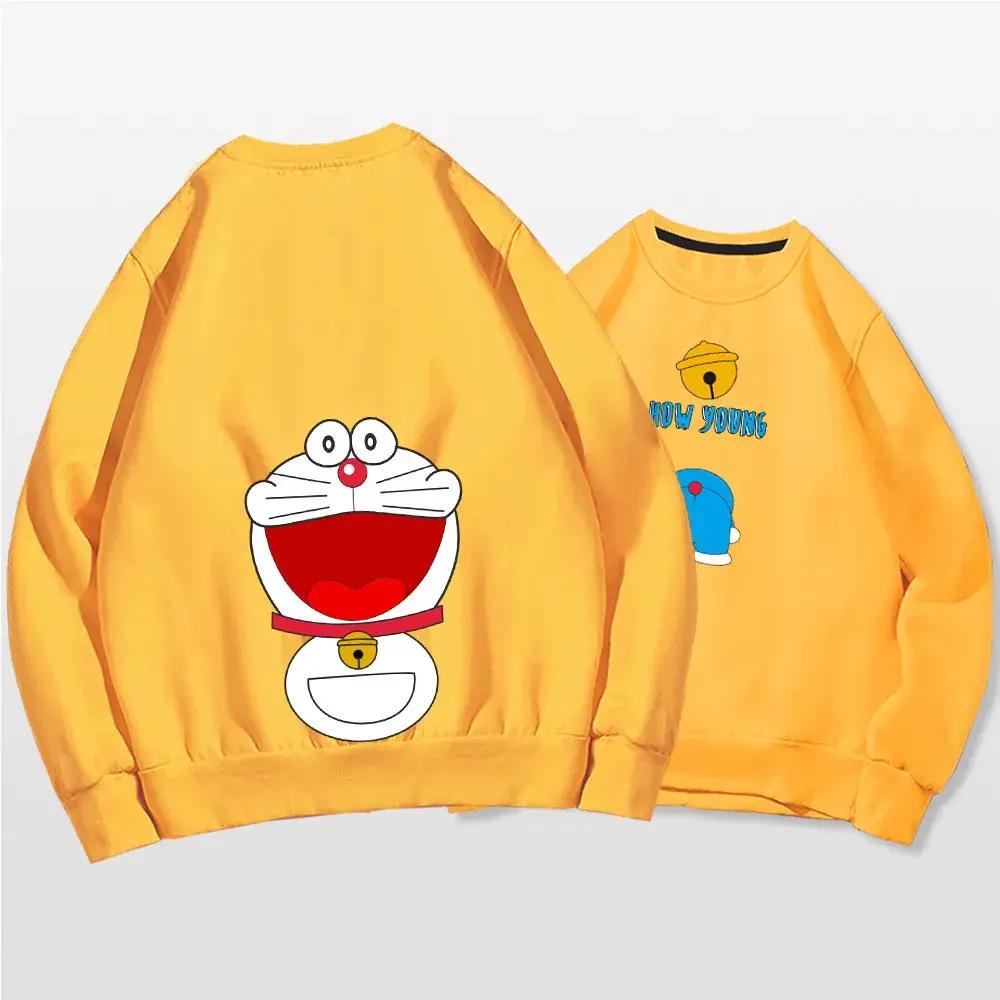 Doraemon Cartoon Sweater for Men Women Black