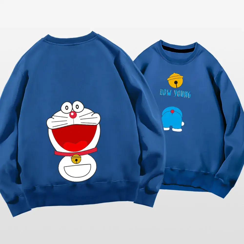 Doraemon Cartoon Sweater for Men Women Black