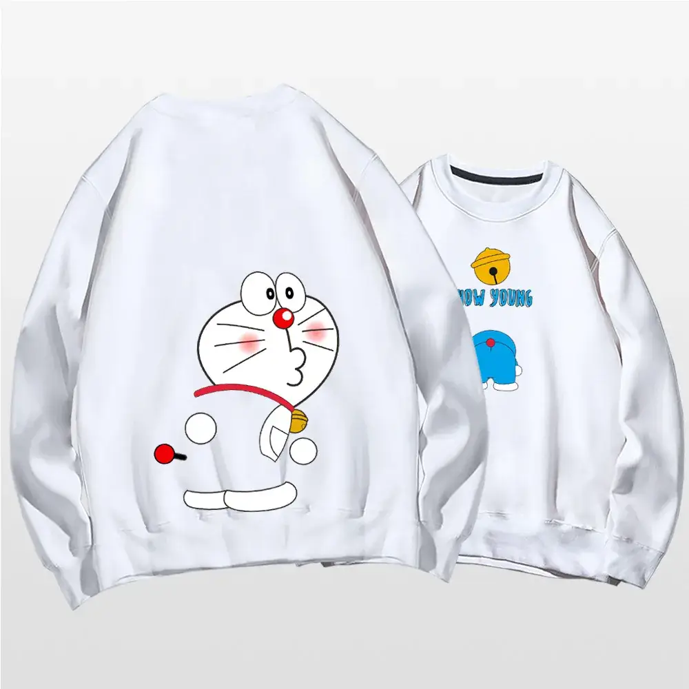 Doraemon Cartoon Sweater for Men Women Black