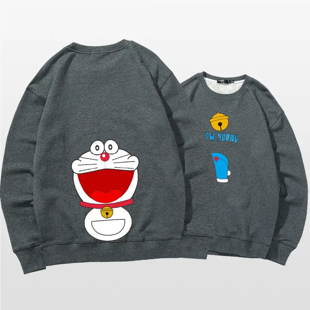 Doraemon Cartoon Sweater for Men Women Black
