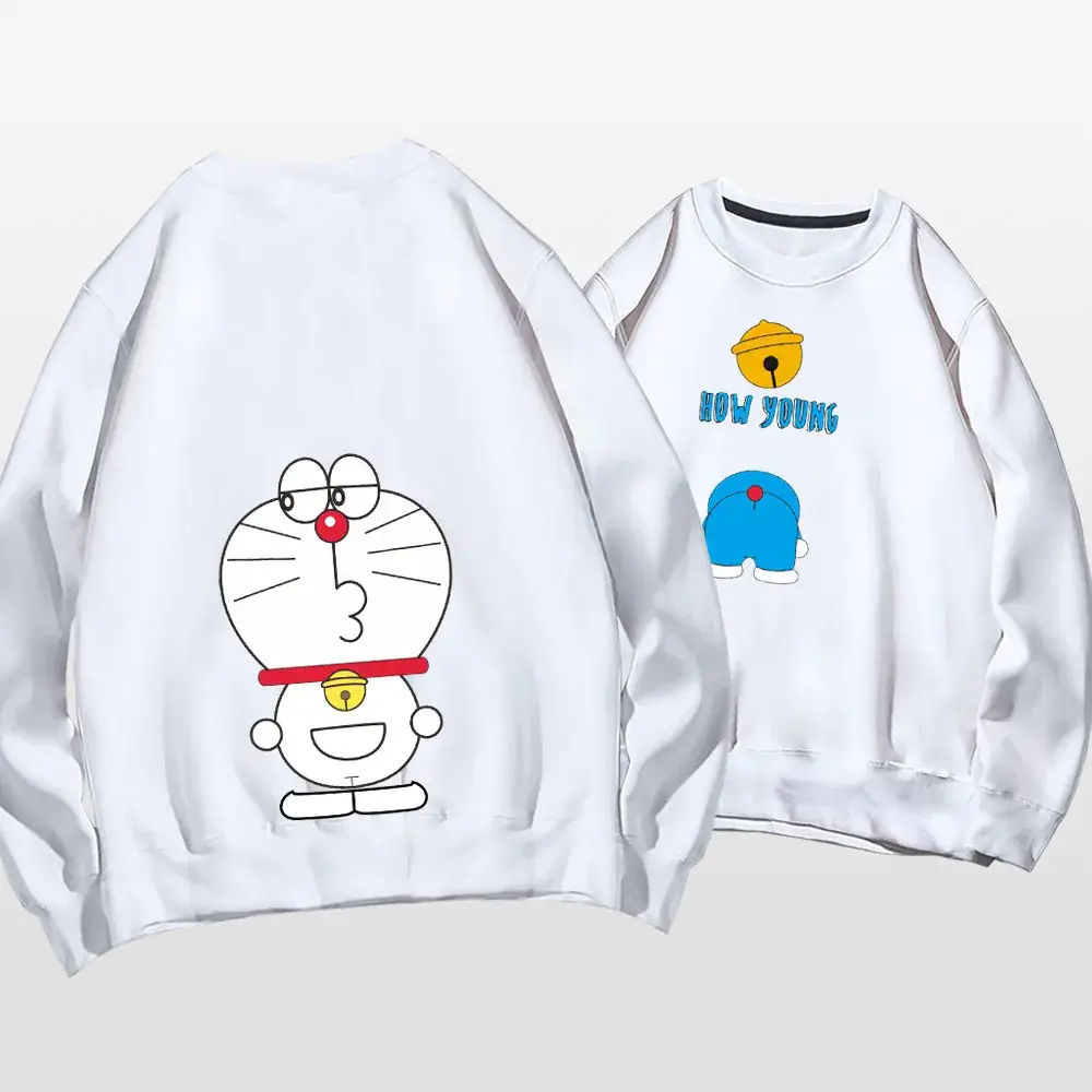 Doraemon Cartoon Sweater for Men Women Black