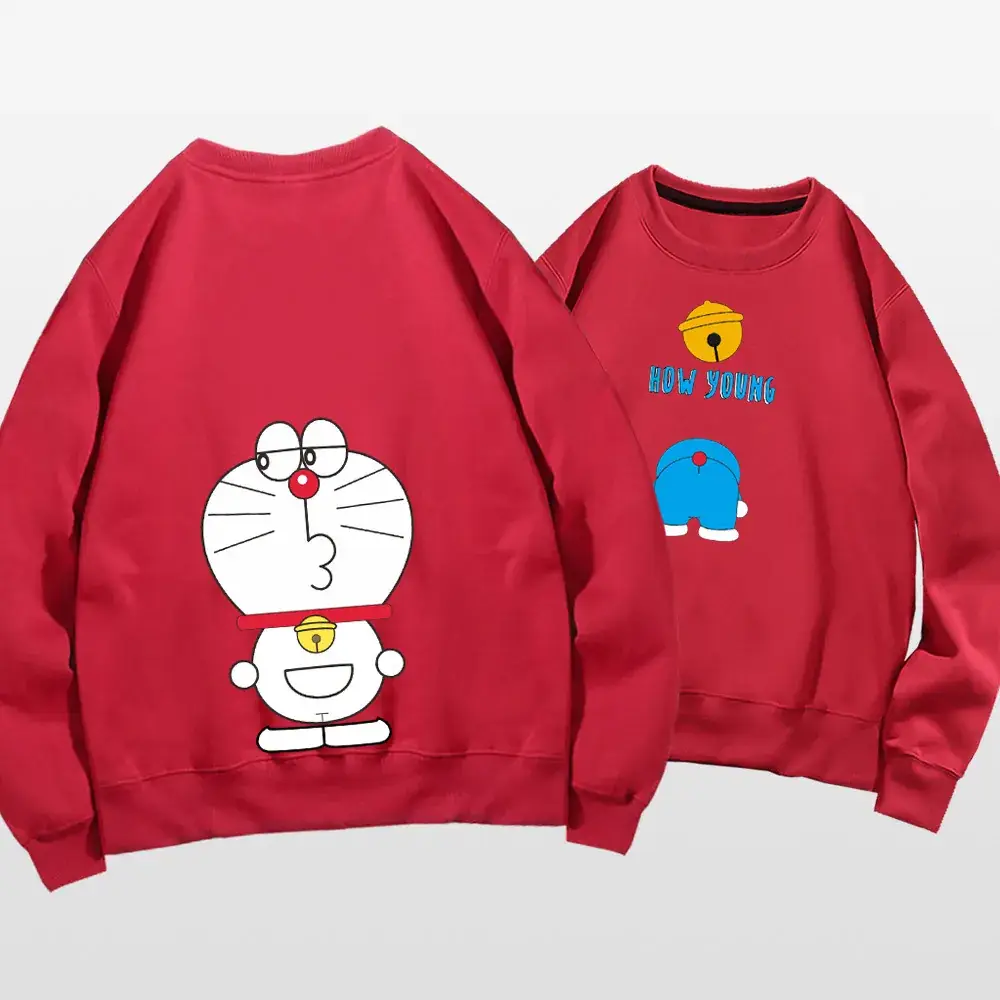 Doraemon Cartoon Sweater for Men Women Black