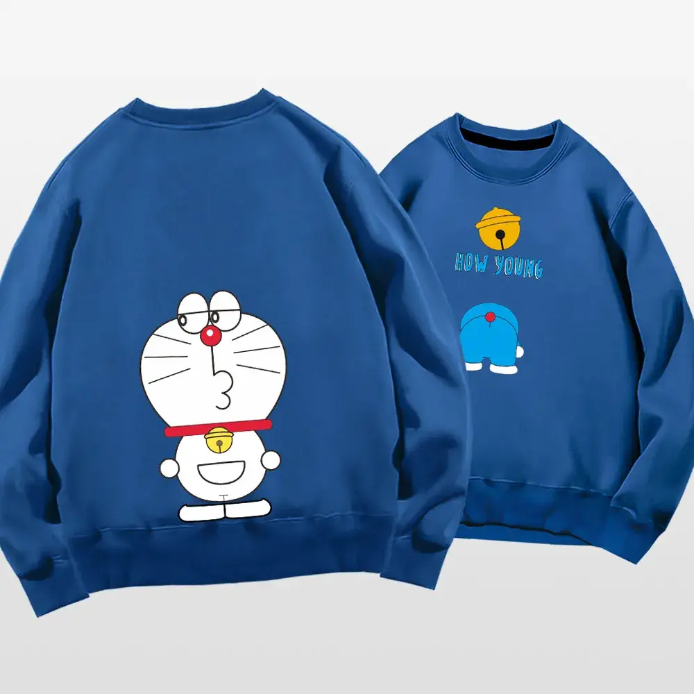 Doraemon Cartoon Sweater for Men Women Black