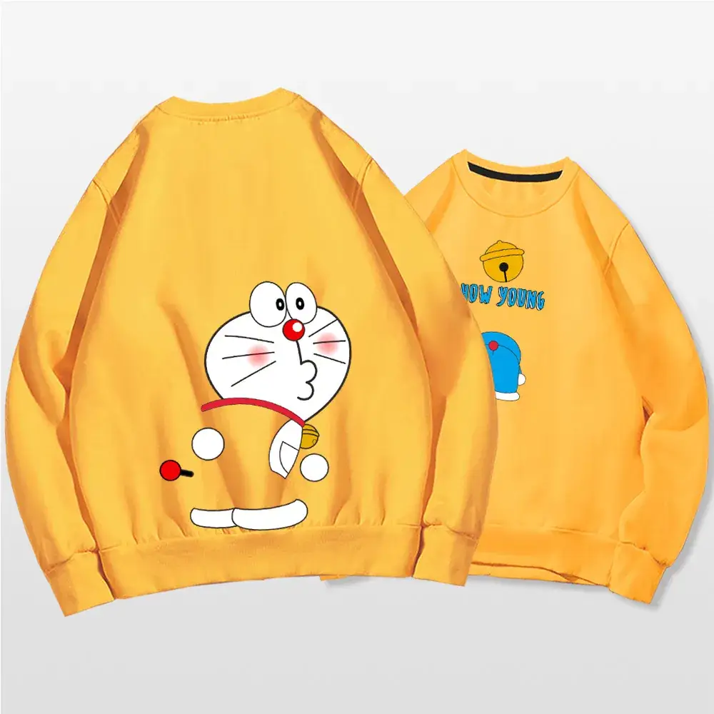 Doraemon Cartoon Sweater for Men Women Black