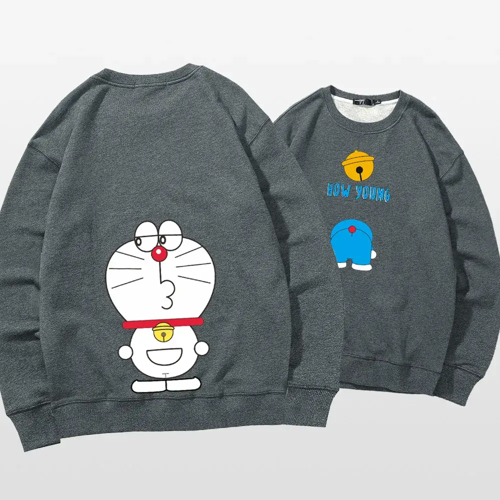 Doraemon Cartoon Sweater for Men Women Black