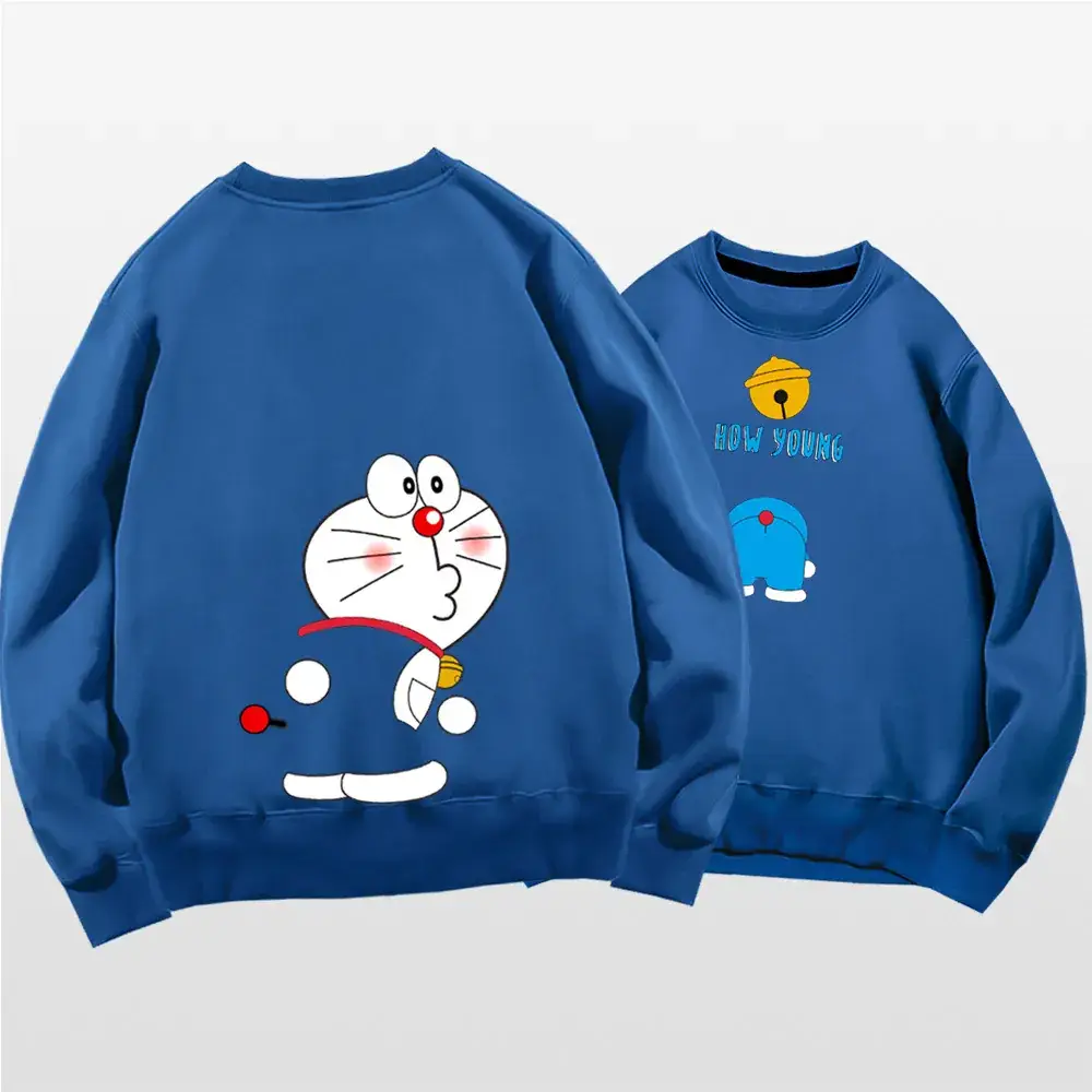 Doraemon Cartoon Sweater for Men Women Black