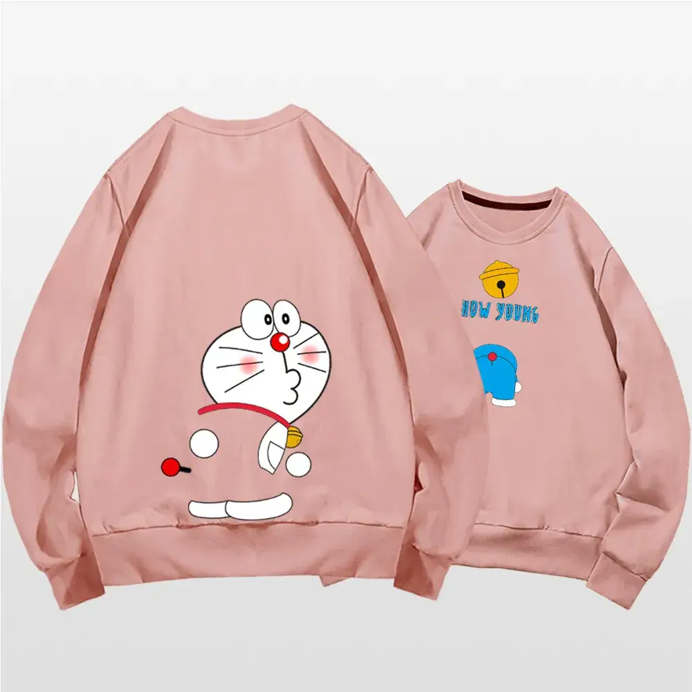 Doraemon Cartoon Sweater for Men Women Black