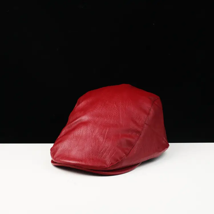 Women's Red Duck Tongue Cap Spring Autumn Sunshade Hat — feature 1