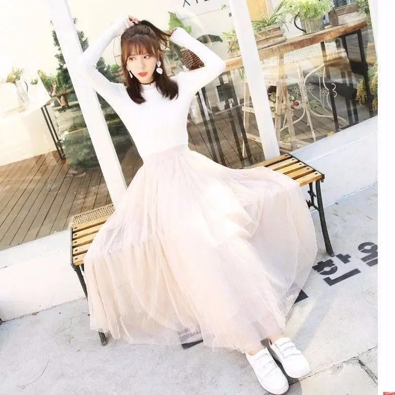 Women Pleated High Waist Slimming Skirt All Season - Image 17