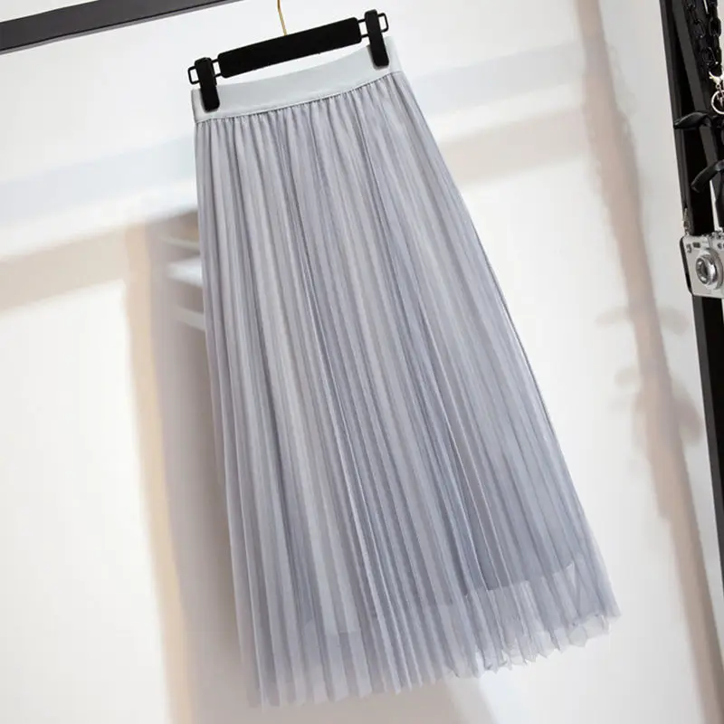 Women Pleated High Waist Slimming Skirt All Season - Image 7