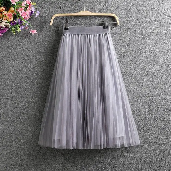 Women Pleated High Waist Slimming Skirt All Season - Image 8