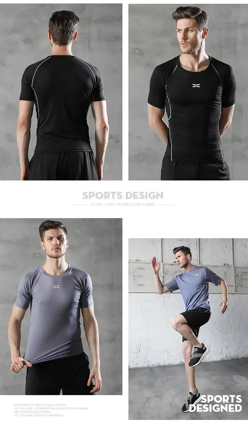 Men Grey Running Hoodie Loose Tight Summer — feature 16