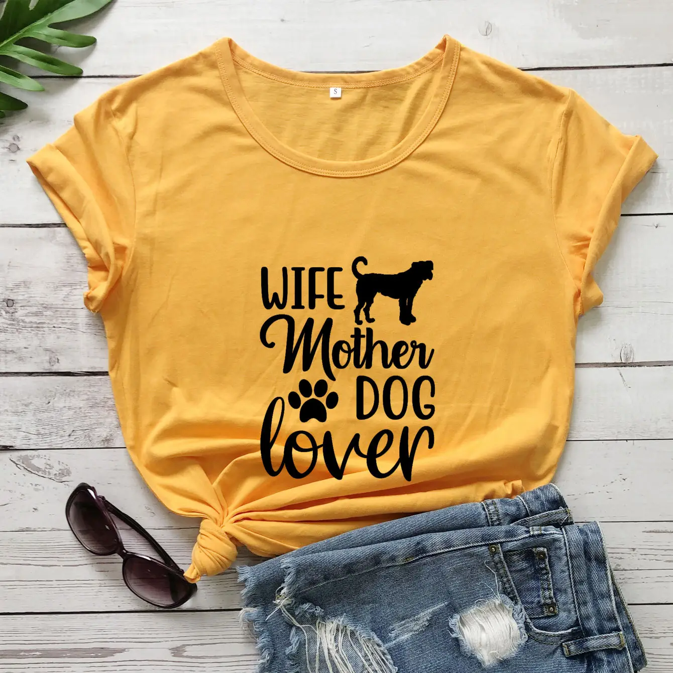 Wife Mother Dog Lover Grey T-Shirt