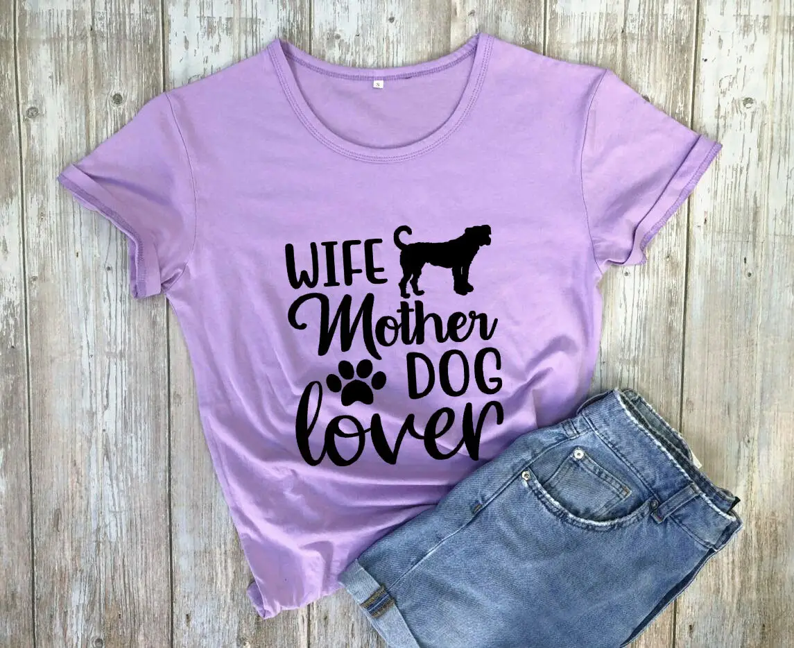 Wife Mother Dog Lover Grey T-Shirt