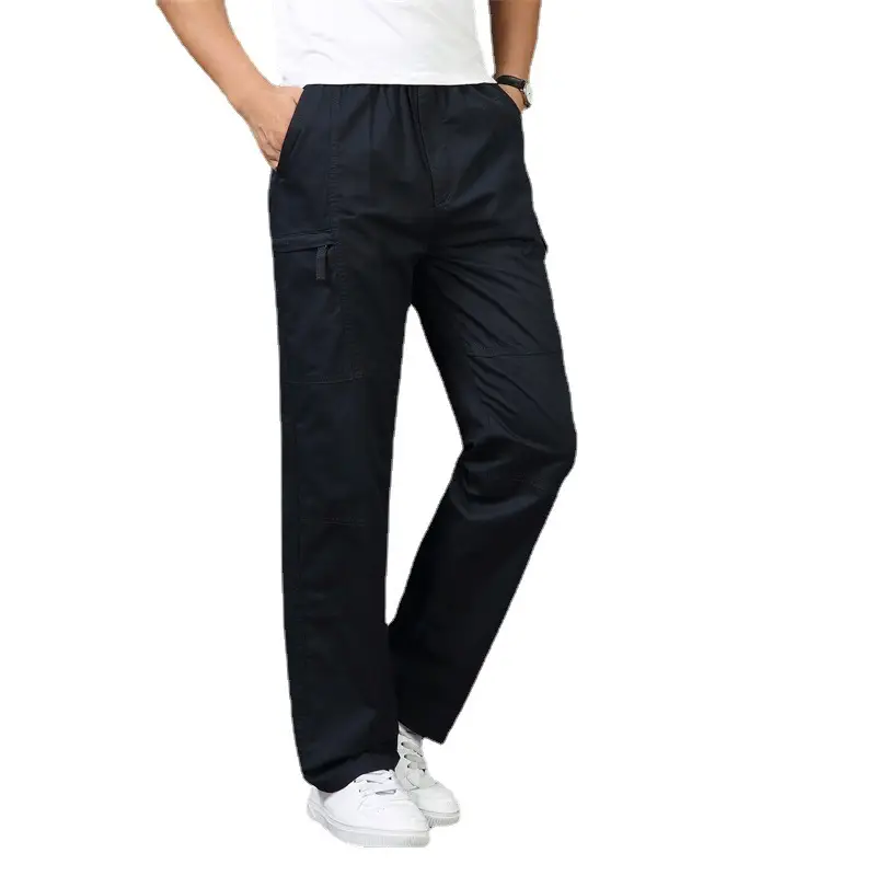 Men Green Cargo Pants Thin Spring Autumn Loose Fit - Image 9