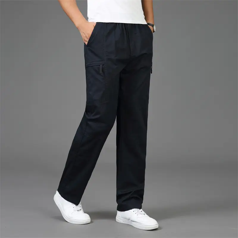 Men Green Cargo Pants Thin Spring Autumn Loose Fit - Image 4