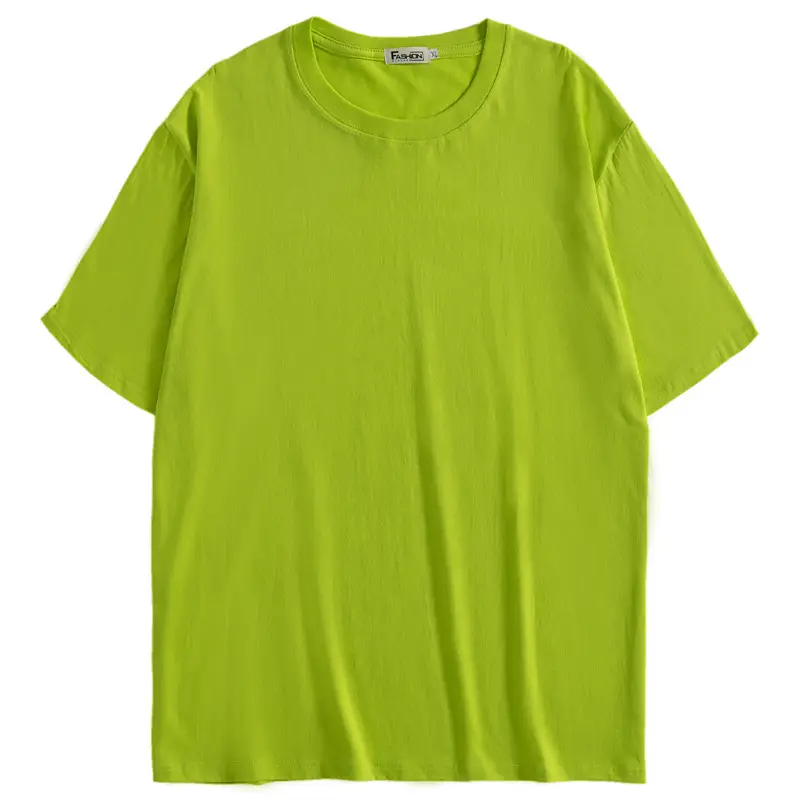 Men Korean Style Loose Orange T-Shirt Short Sleeve Cotton - Image 29