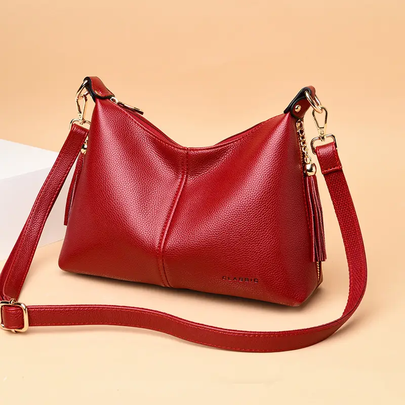 Red Korean Style Shoulder Crossbody Bag for Women - Image 8