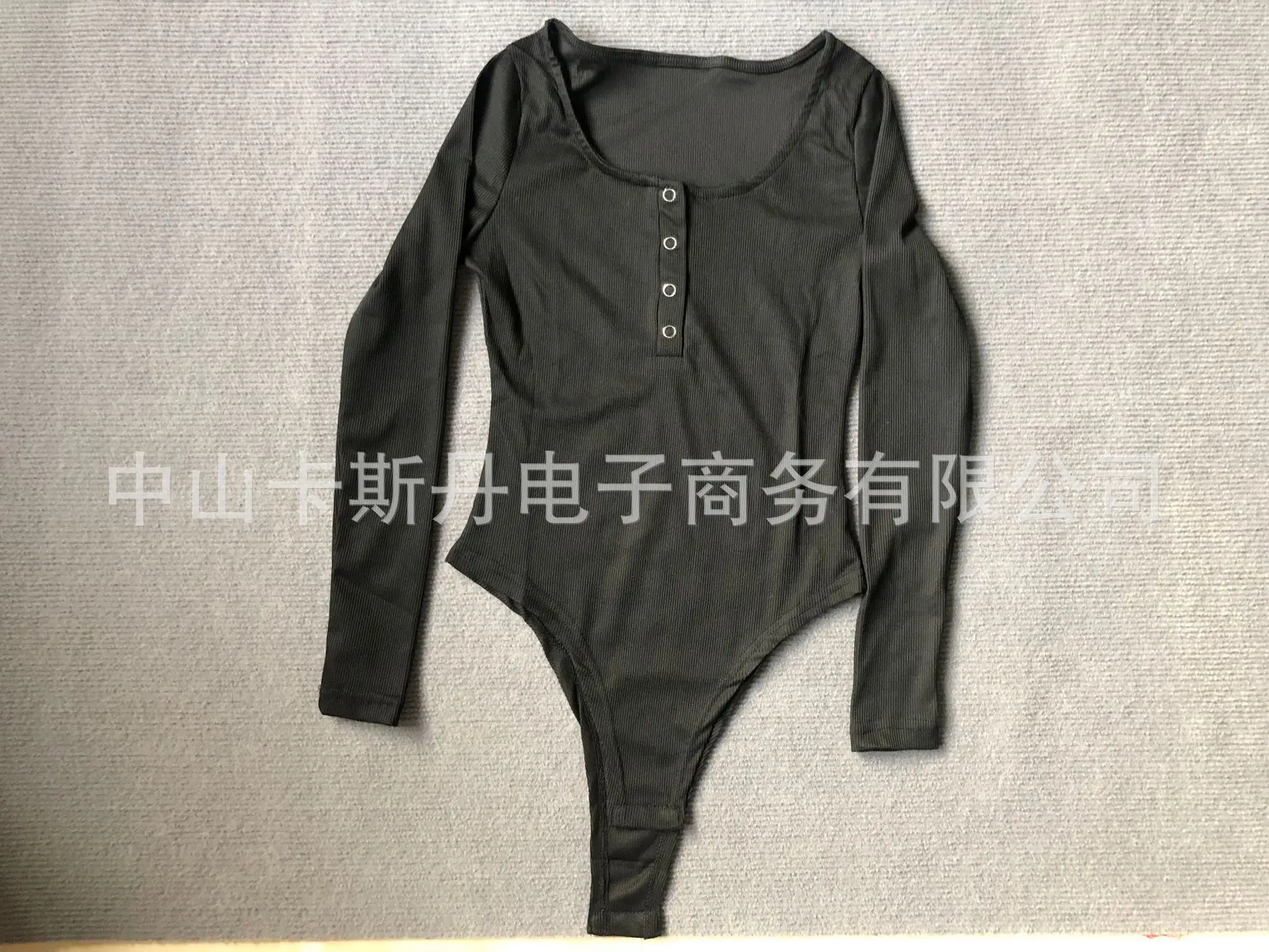 Black Long Sleeve Slim Fit Jumpsuit for Women — feature 10