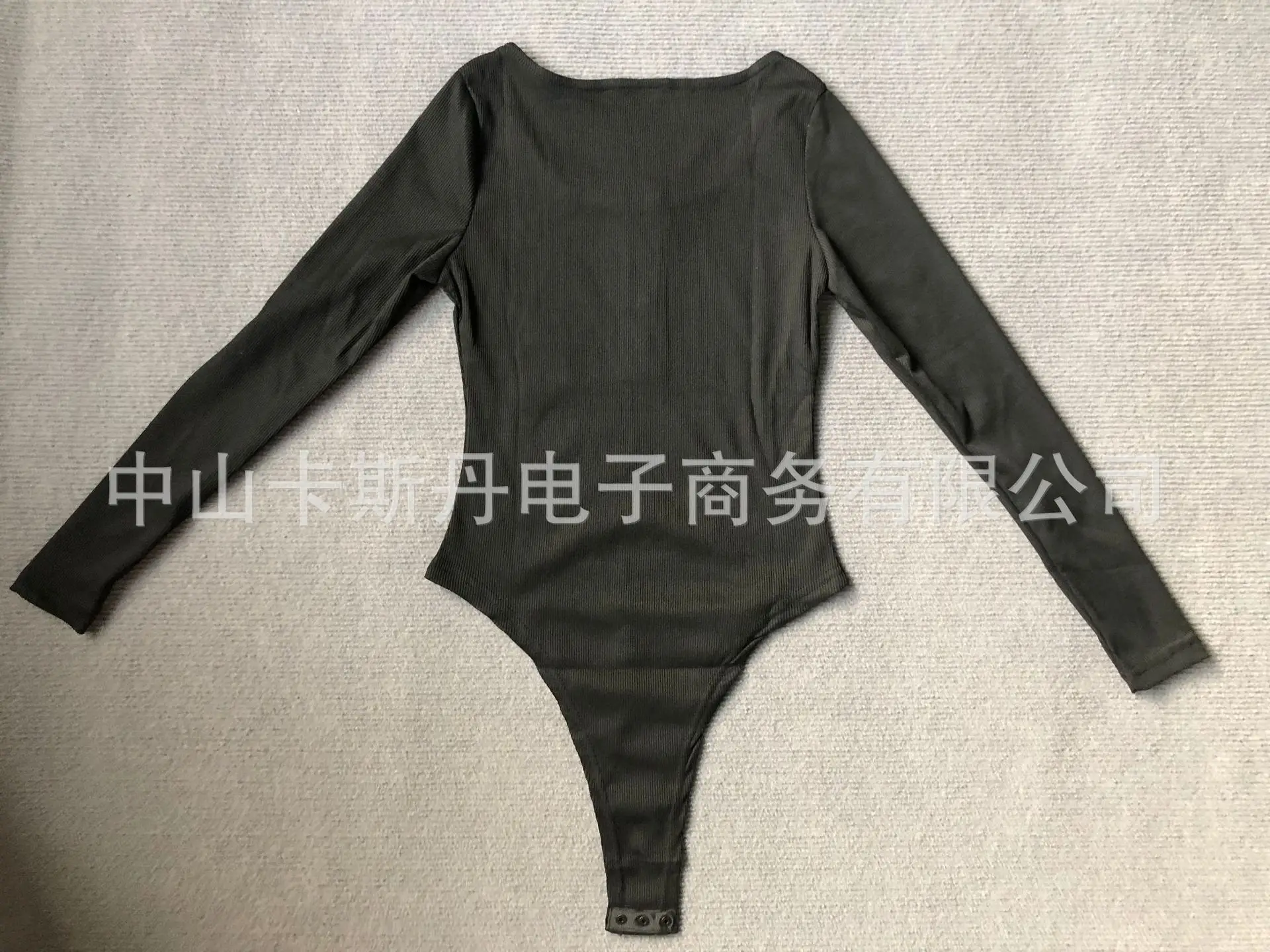 Black Long Sleeve Slim Fit Jumpsuit for Women — feature 11