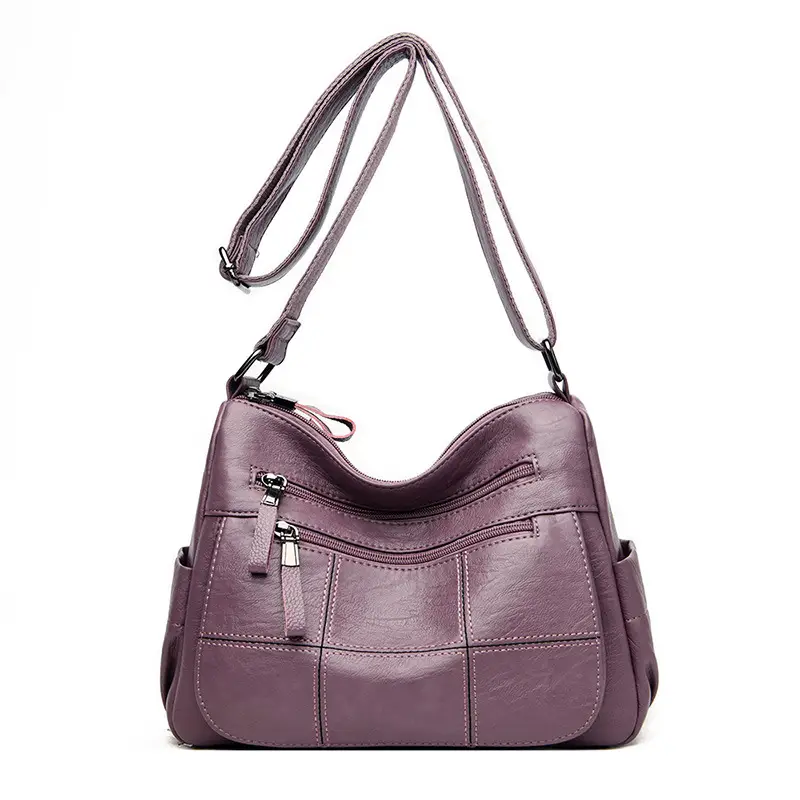 Purple Crossbody Bag for Women Soft Leather 2024 - Image 3