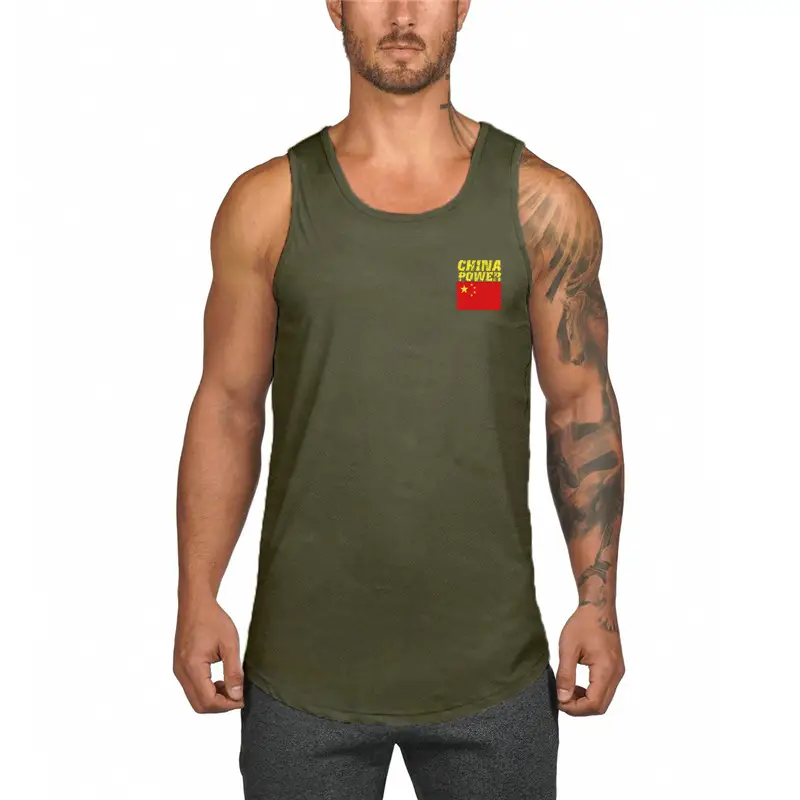 Men's Black Sleeveless Waistcoat Vest Chinese Print Summer Training - Image 8