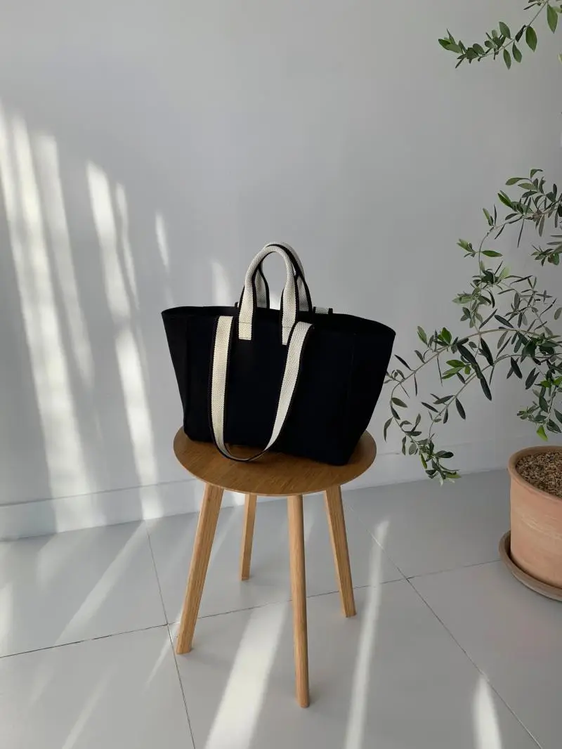 Trendy Canvas Shoulder Bag with Blue Shawl — feature 25