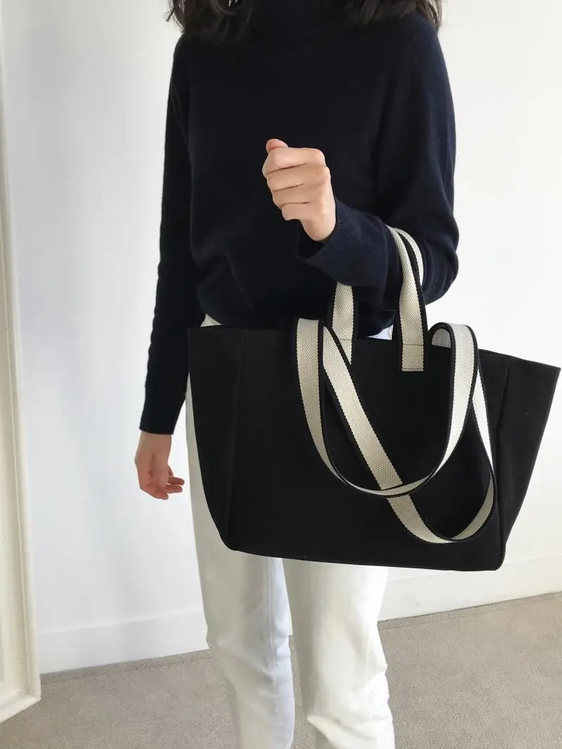 Trendy Canvas Shoulder Bag with Blue Shawl — feature 6