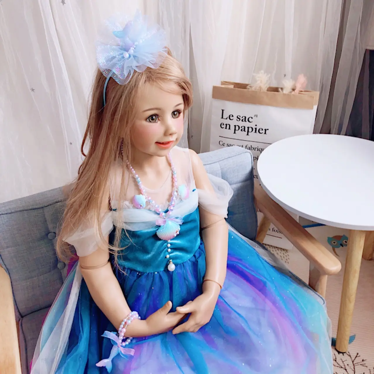 Girls' Mermaid Necklace with Pearl & Shell Accents — feature 14