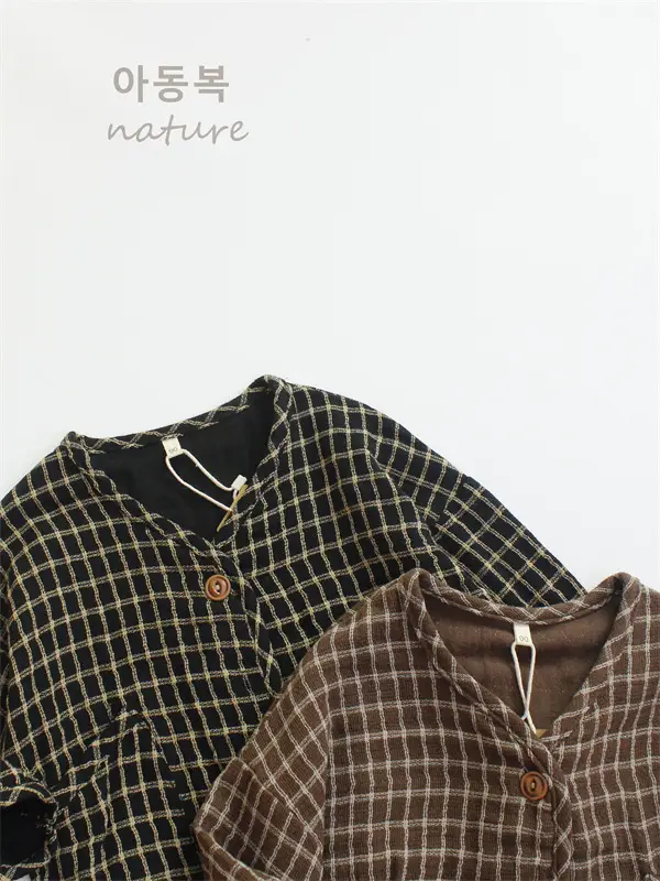 2025 New Kids Plaid Cardigan Jacket Set - Image 4