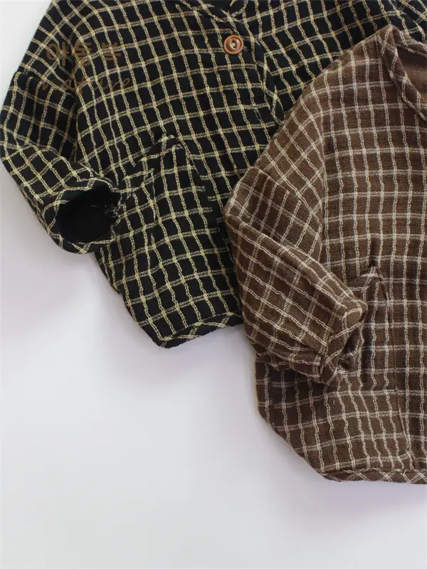 2025 New Kids Plaid Cardigan Jacket Set - Image 5